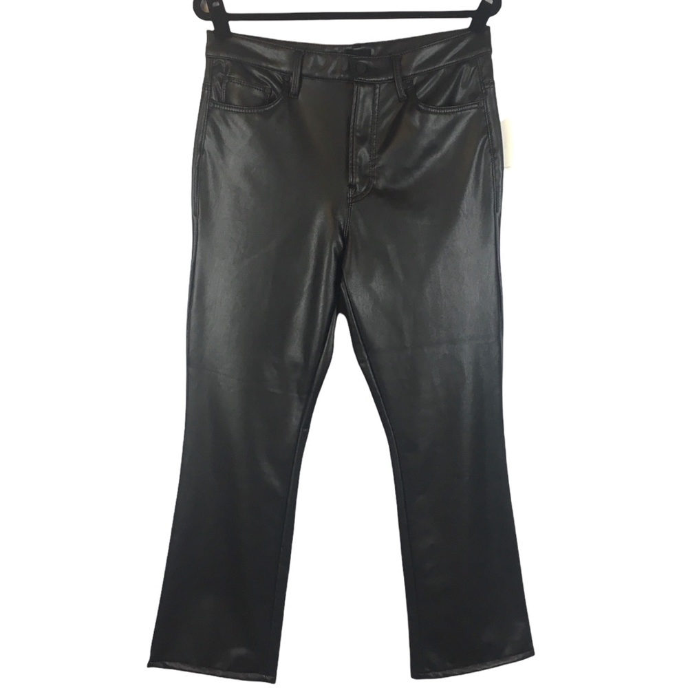 MOTHER Insider Ankle Faux Show, leather crop jean